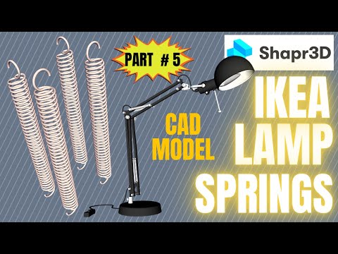 How to model a SPRING in Shapr3D | Ikea Lamp CAD model | part 5 | 3D modeling on iPad #shapr3d #ikea