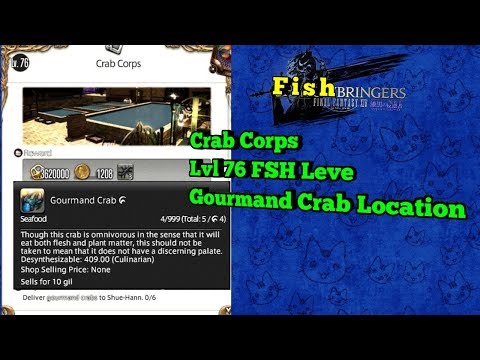 Gourmand Crab Location Lvl 76 FSH Leve Item FFXIV Shadowbringers