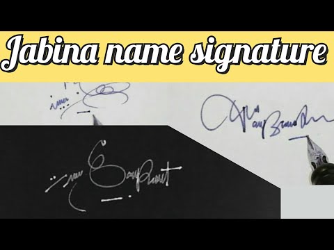 jabina name signature Style اپنے نام کا خوبصورت سگنیچر چیک کرے