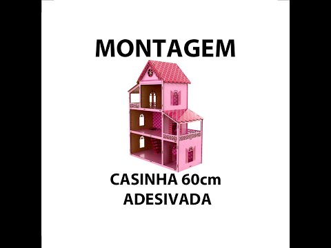 Montagem Casinha 60cm Adesivada - MDF Criativa