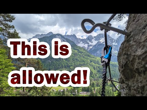 One of the Via Ferrata exceptions - When it is allowed to use the resting system for progression