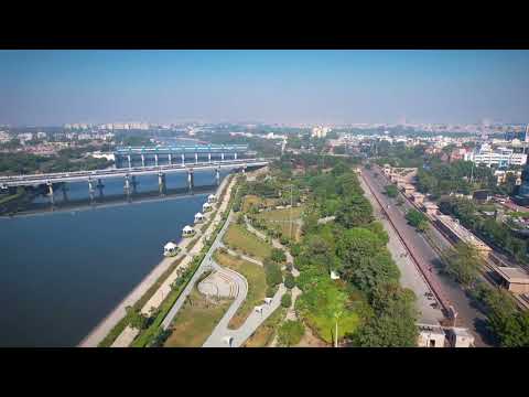 Gomti Riverfront Lucknow  riverfront drone view