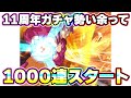 11周年Wガチャ勢い余って1000連してみた【ドッカンバトル】