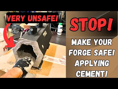 SAFELY Curing A Forge! Applying Refractory Cement