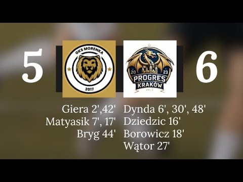 SKRÓT | GKS MORENKA 5:6 PROGRES KRAKÓW