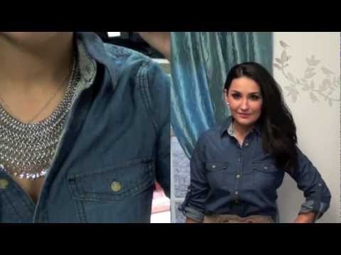 Inside Vivian's Closet: Look do Dia - Denim Shirt!!