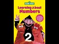 Sesame Street Learning About Numbers 1996 VHS Full Screen