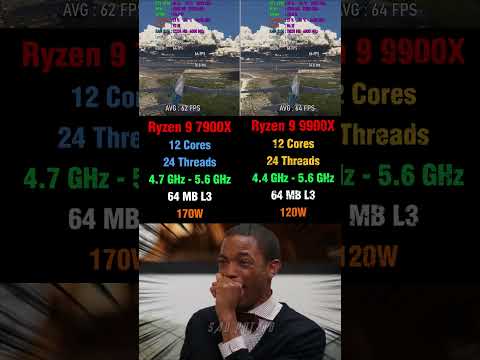 Ryzen 9 7900X vs Ryzen 9 9900X - How??? #pcgaming #benchmark #amd
