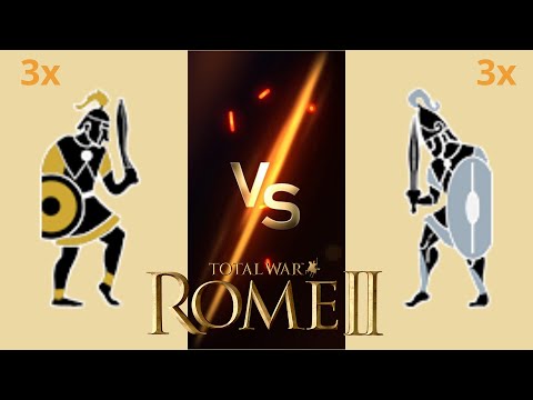 Can 3 Silver Shield Swordsmen Beat 3 Lusitani Nobles in Rome 2: Total War?