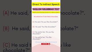How to Change Direct Speech to Indirect Speech in English | Learn with Quiz Questions and Answers