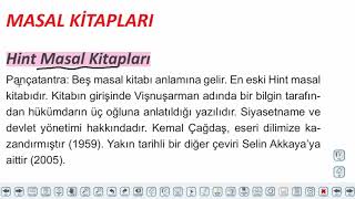 Eğitim Vadisi AYT Edebiyat 30.Föy Masal ve Fabl Konu Anlatım Videoları