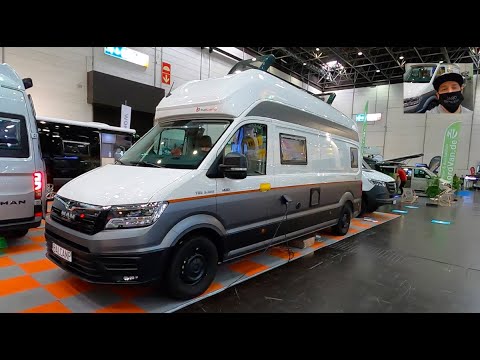 Balcamp 720 MAN TGE 3.180 4x4 automatic RV Camper Van AWD Camping car walkaround and interior V0355