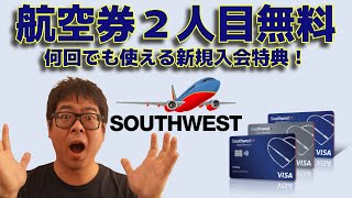 【アメリカ】前代未聞!Southwest航空のCompanion Passがクレカの新規入会特典でもらえる!