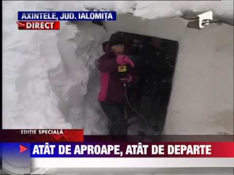 600 de oameni izolati de ninsoare intr-un sat din Ialomita 12 FEBRUARIE 2012