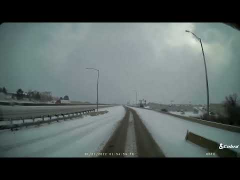 Winter driving in Colorado.