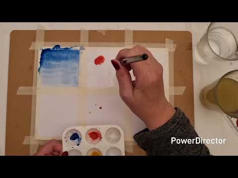 Måla akvarell - Vått i vått och vått på torrt