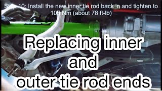 BMW 4 series tie rod replacement