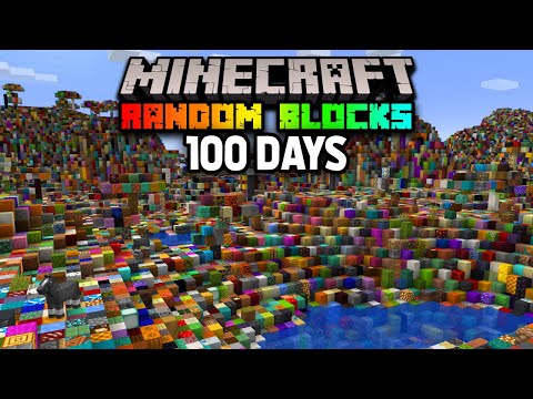 ReniDrag - I Survived 100 Days In a Minecraft RANDOM BLOCK World (Here's what happened)