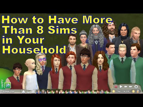 Part of a video titled How to Have More Than 8 Sims in Your Household - YouTube