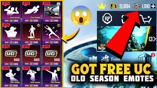 Free Extra UC And OLD Emotes | I Got 480 Free UC | OLD Season Emotes For AG Currency | PUBGM