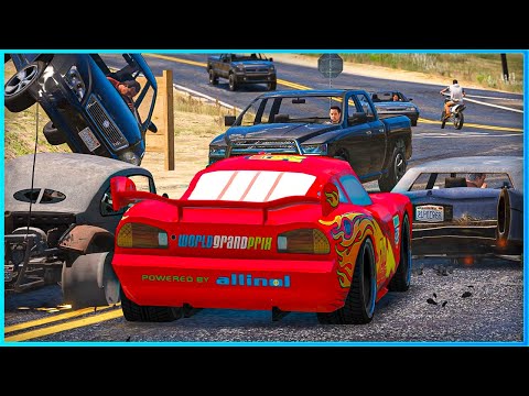 *CRAZY* Cars Lightning McQueen Crashes Ep.14 – GTA 5