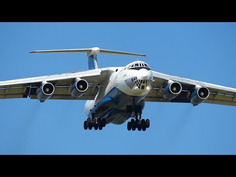 (4K) PURE FASZINATION Ilyushin IL-76TD Amazing Engines Sound Face to Face