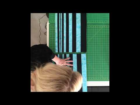 Convex Illusions and Poppin' In by KwiltArt - Part 3 Center Area Sewing and Crosscutting Strip Sets