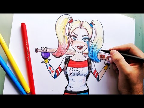 Comment dessiner HARLEY QUINN facilement (Dessin KAWAII)