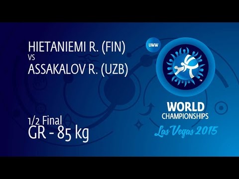 1/2 GR - 85 kg: R. ASSAKALOV (UZB) df. R. HIETANIEMI (FIN) by FALL, 10-0