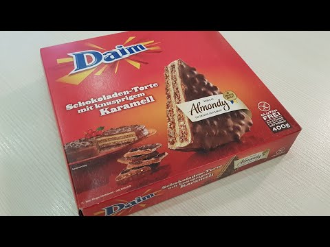 Daim The Swedish Cake Chocolate Caramel Almond Schokoladen Torte mit knusprigem Karamell