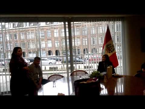 Margarita Catalina Holguin afscheid van de Consúl van Perú-Nederland Liliana Torres Muga de Olarte
