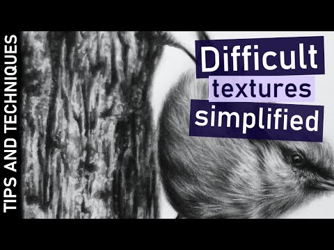 Is there an easier way to draw tree bark? | Graphite pencil drawing