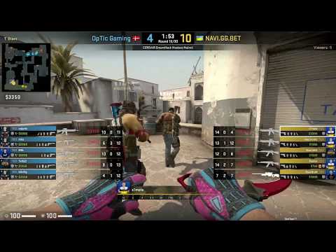 CS:GO POV Demo Na'Vi S1mple (24/8) vs OpTic (de_dust2)