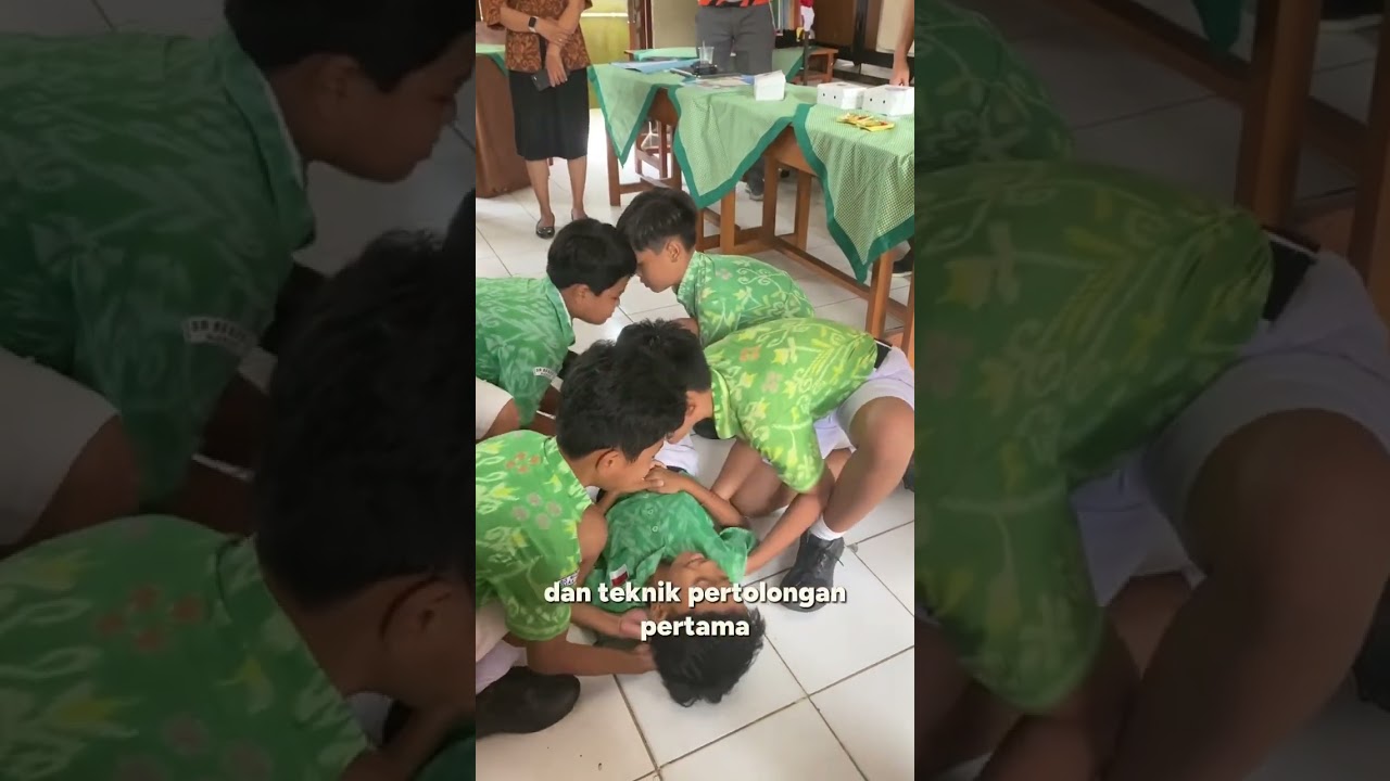 Sosialisasi Kebencanaan di SDN 6 Ginyar bersama BPBD dan PMI Kabupaten Gianyr
