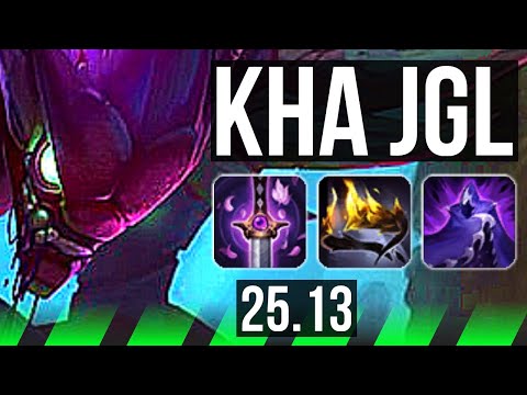 KHA'ZIX vs PANTHEON (JGL) | 13/0/3, Legendary | KR Master | 25.13