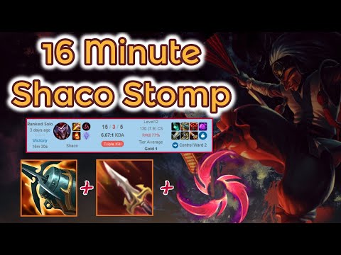 15 Minute Shaco carry in Diamond - Season 11 [League of Legends] Full Gameplay - Infernal Shaco