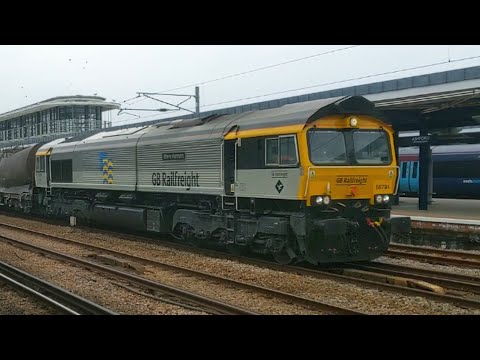 Railfreight Construction livery GBRf Class 66794 at Ashford International