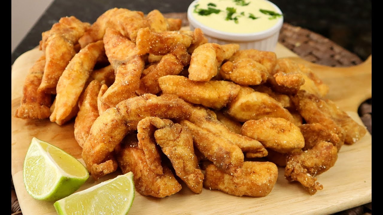 FILÉ DE TILÁPIA FRITO - ISCA DE PEIXE SIMPLES E FÁCIL