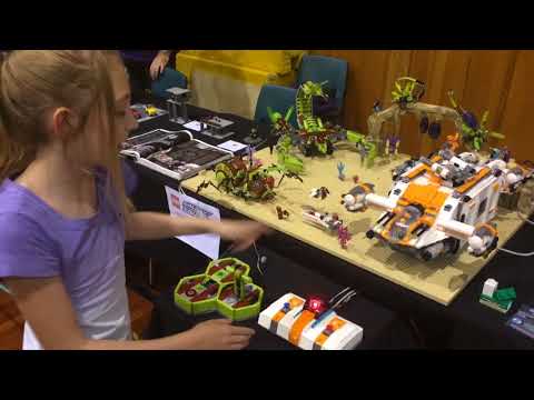 Lego Galaxy Squad Battle Scene model at BrickconNZ 2017