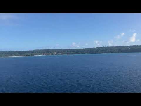 Thumbnail for Arriving at Lifou island, New Caledonia on cruise holiday. 10th Jul 2025.