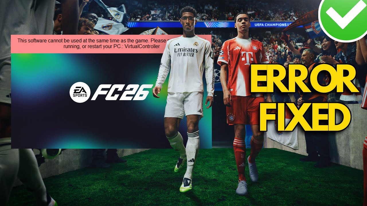 EA Sports FC 26 Error This Software Cannot Be Used At The Same Time As Game VirtualController FIX✅