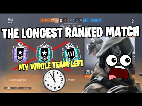 The Longest Ranked Match In Rainbow Six Siege History