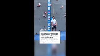 Download lagu Atlet panjat tebing Indonesia, Kiromal Katibin, pecahkan rekor tercepat dunia #Shorts mp3