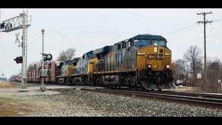 preview picture of video 'CSX Q348-01 Avon-Big-4, Indiana -- to -- Willard-West, Ohio'
