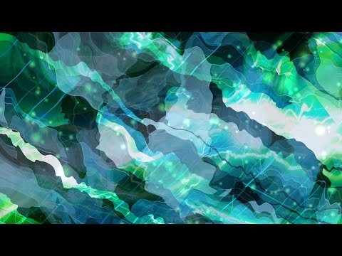 Fast Green Electric Thunderbolts and Abstract Wavy Distortion 4K DJ Visuals Loop Background