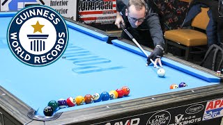 Most Pool Trick Shots In One Hour - Guinness World Records