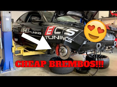 CHEAP BMW E46 BIG BRAKE KIT UPGRADE! PORSCHE BREMBOS!