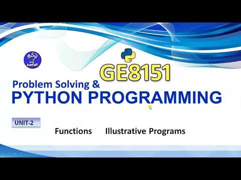 Ge3151 Python Programming Unit2 Part 3