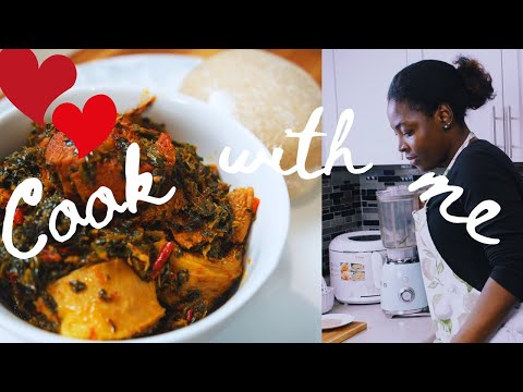 COOKING FOR MY HUSBAND | Valentine's Edition | Nigerian Spinach Stew (Efo riro)  #cookwithme