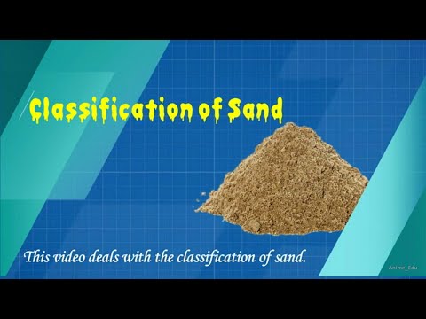 Classification of sand